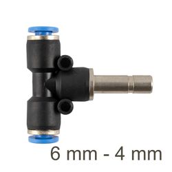 Red. Insert T-joint Pu 6mm - 4mm